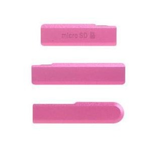 Sony Xperia Z1 compact pink készülékhez gyári takarófedél szett (3 darabos készlet)